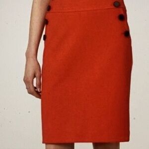 LOFT Red Pencil Skirt